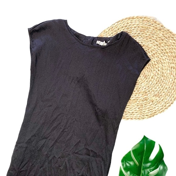 LC Lauren Conrad Solid Black Pocketed Form Fitting Sleeve Dress Size 12 - Picture 14 of 14